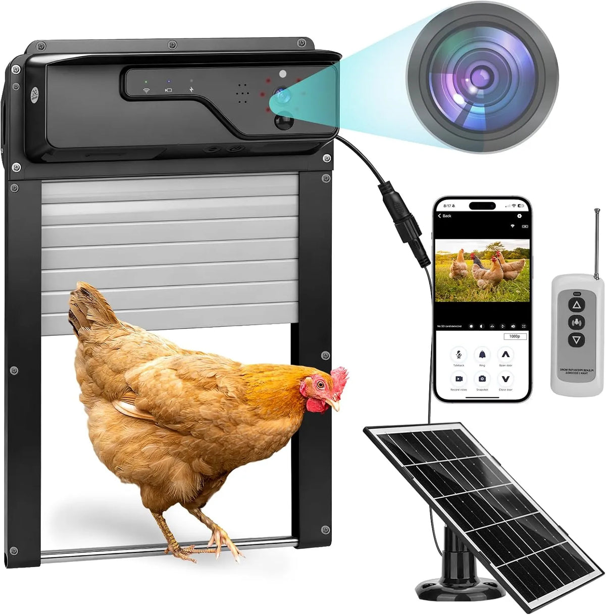1080p Batterie, caméra, minuteur, Wi-Fi, application