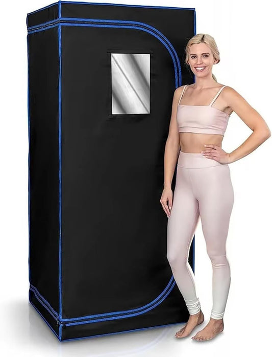 Cabine de sauna infrarouge: L 1000, pliable, avec télécommande, format portable, 2 L, 1000 W