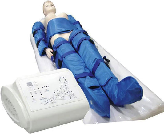 Bottes de pressothérapie: massage par compression d'air, 220 V, bleu