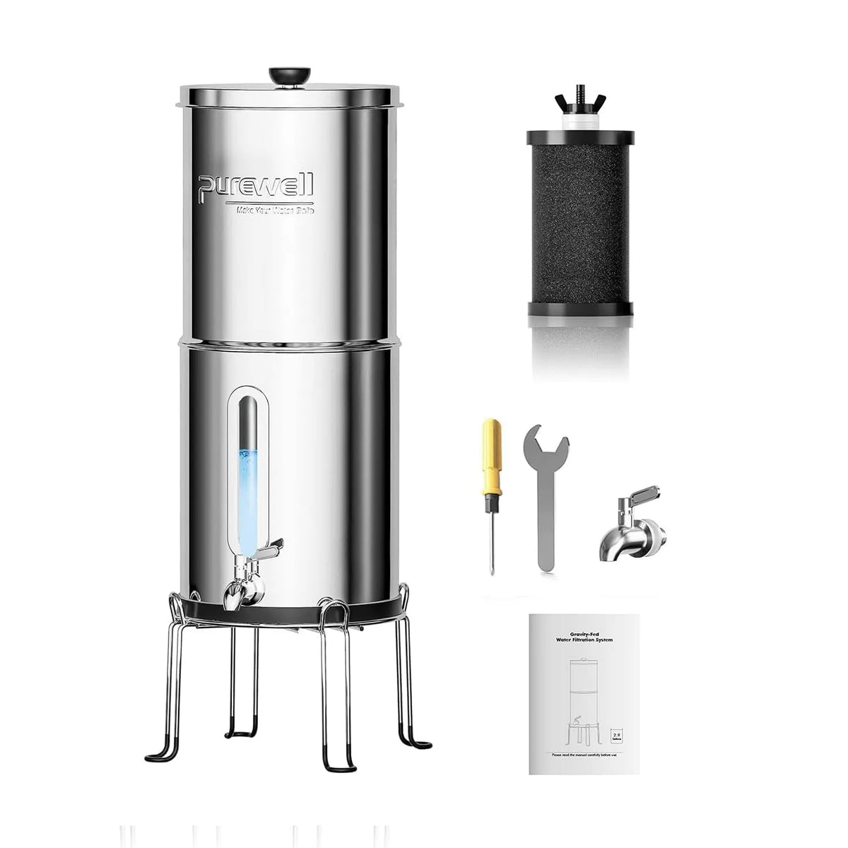 Support, Filtre, Portable, système de filtration d'eau potable, 3,8 L, camping, pour Camping