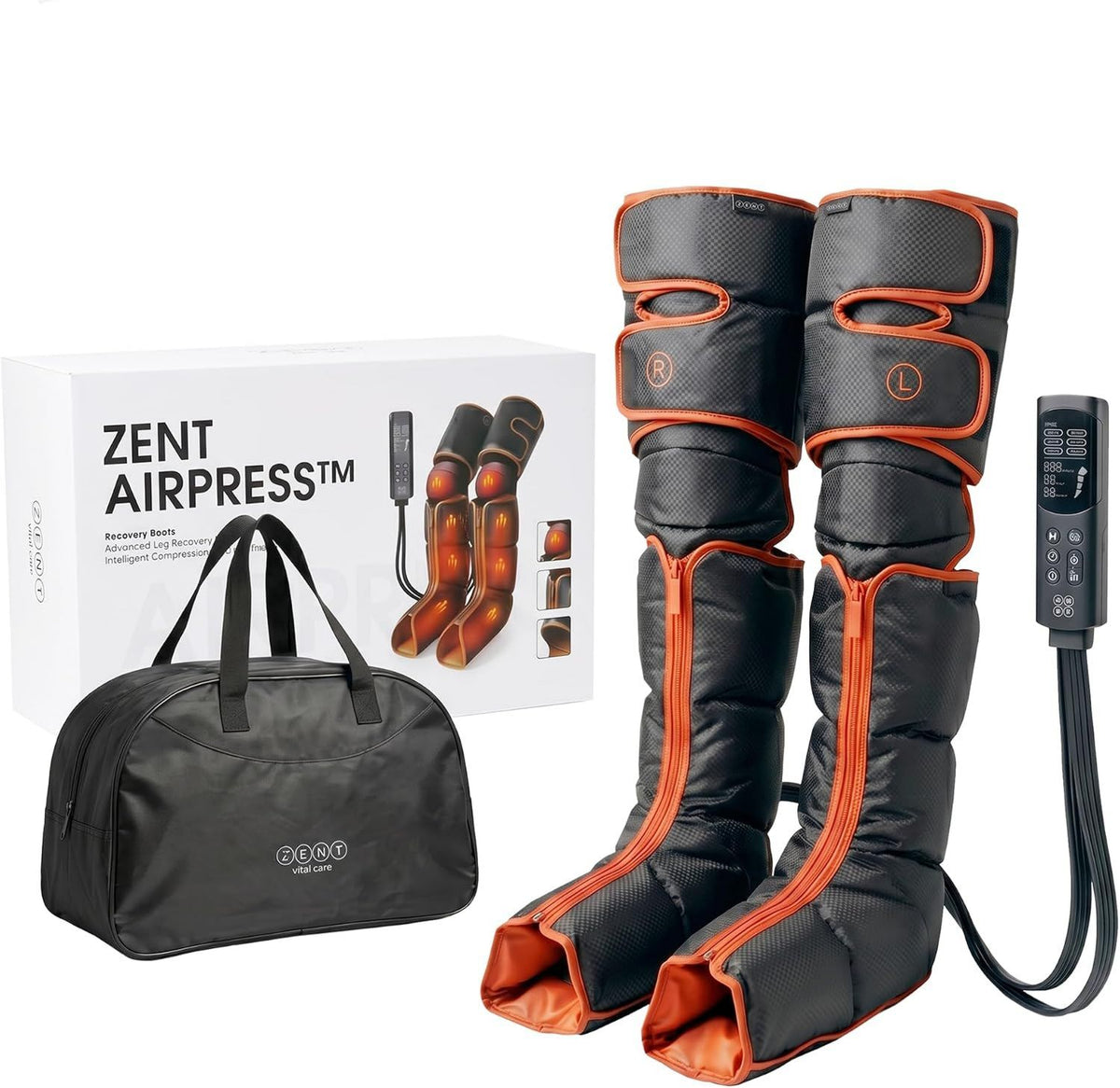 Bottes de pressothérapie - avec minuterie, 4 Chambres, 6 Modes, ZENT