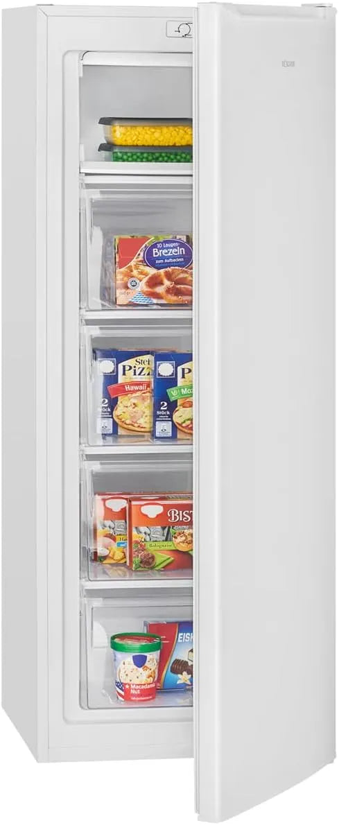 Bomann Congélateur, 168 L, pose libre, silencieux, armoire congélateur, blanc, tiroirs de rangement, réglage de température, aspect moderne